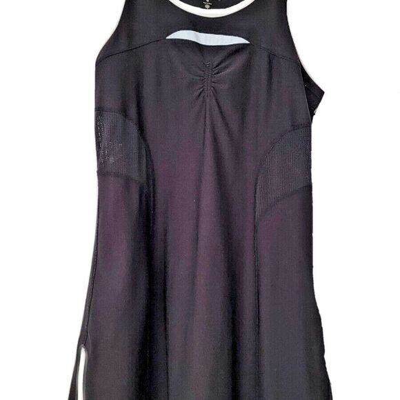Athleta Dresses & Skirts - Athleta Women's Black w/ White A-Line Tennis Athletic Dress Built in Bra Size M